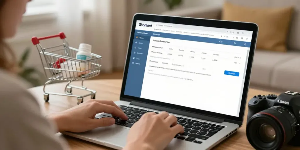 Buy Concerta online: Comfortable shopping experience with ADHD medication displayed.